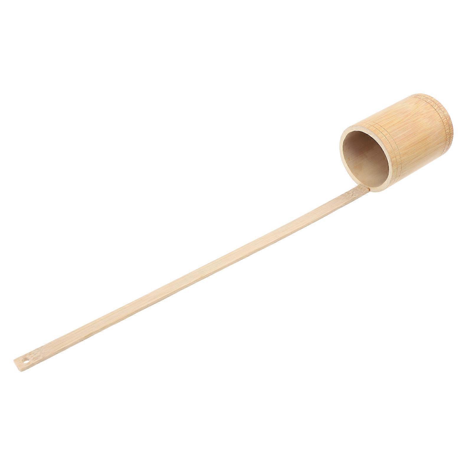 Bamboo Water Ladle with Long Handle for Tea Ceremony and Home Use Light Brown