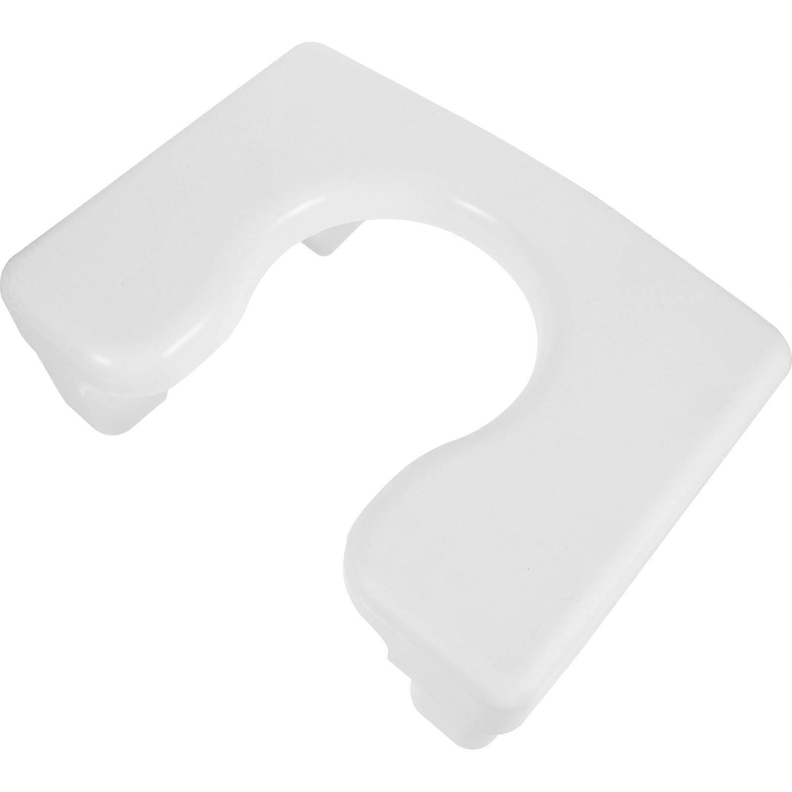 White Plastic Toilet Stool for Home Use Versatile and Comfortable Design with Non-Slip Surface 7.5