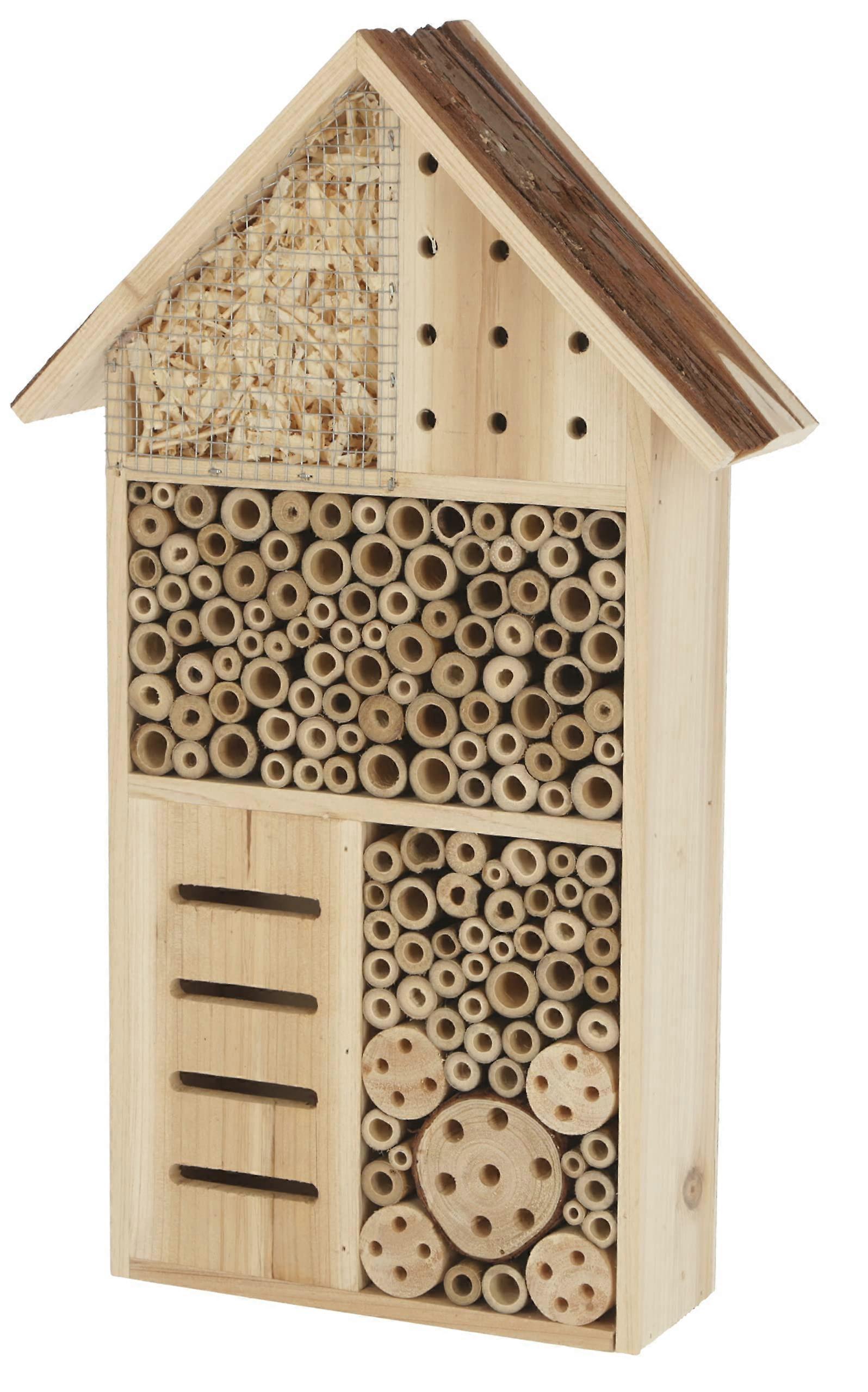 Pet Insect Protection House 27 x 9 x 49 cm for Garden Balcony - Insect Hotel for Wasps Bees Butterflies Beetles Natural