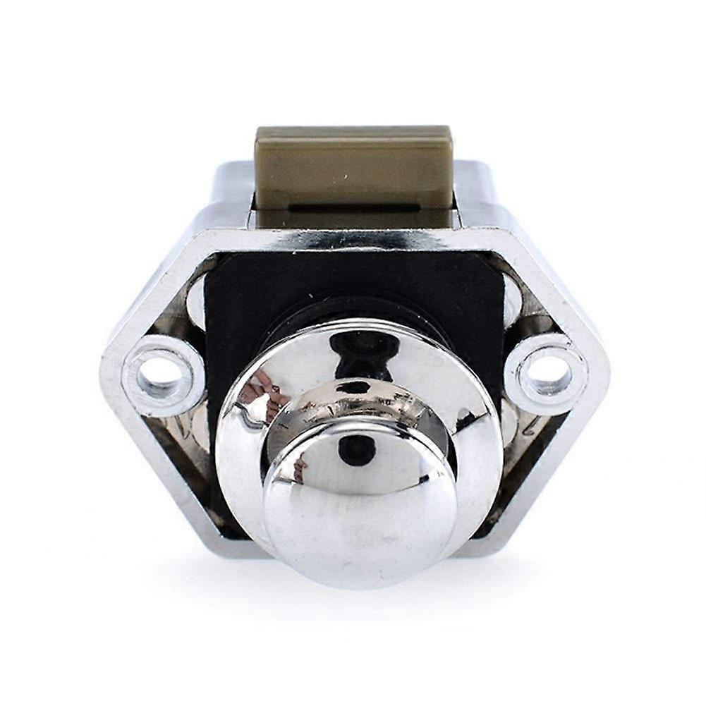 Camper Car PushLock Diameter 20mm RV Caravan Boat Motor Home Cabinet Drawer Latch Lock for Furniture Hardware SENMIA (Color: Chrome)