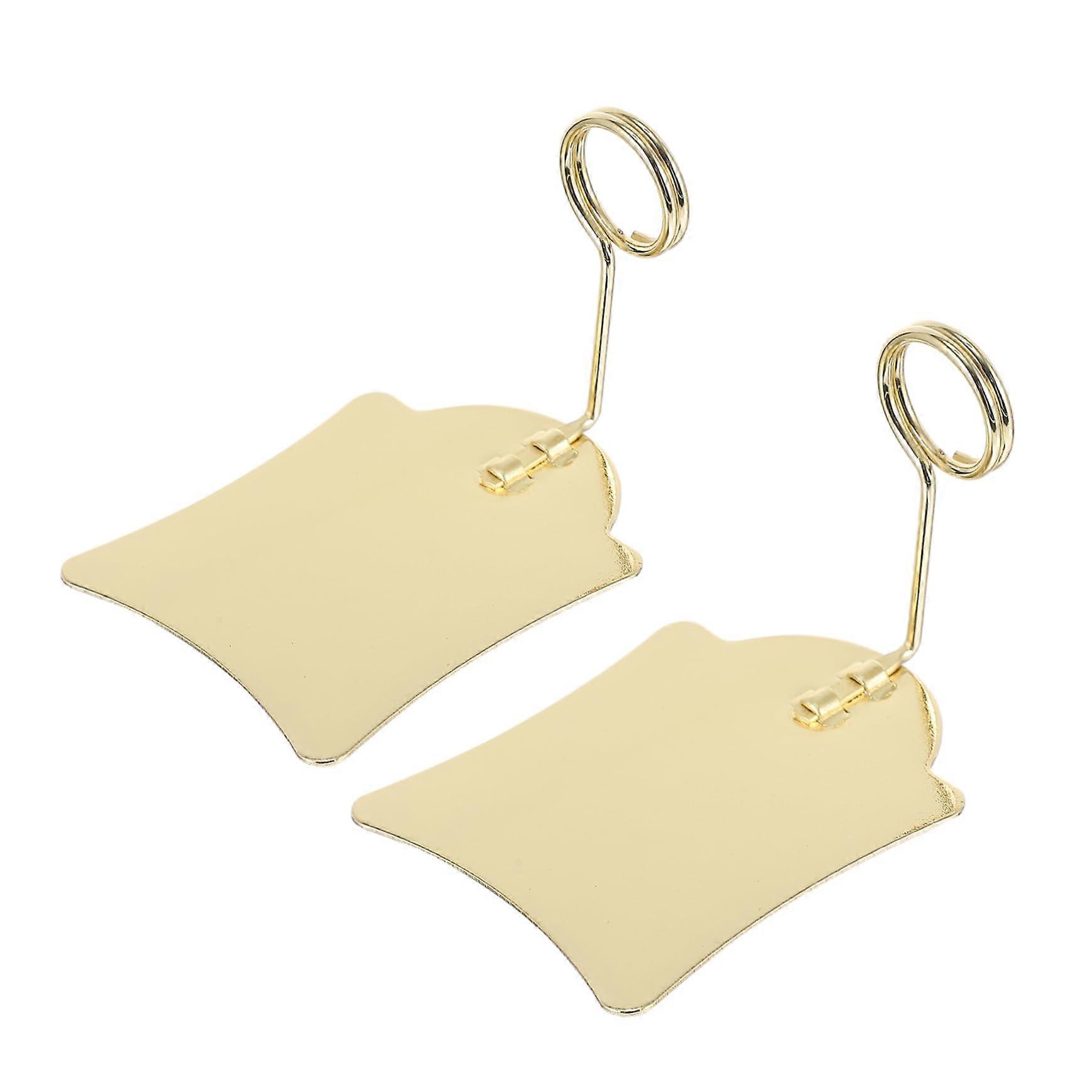 9 Pack Gold Metal Price Tag Holders Reusable Label Clips for Bakery Supermarket Advertising Display