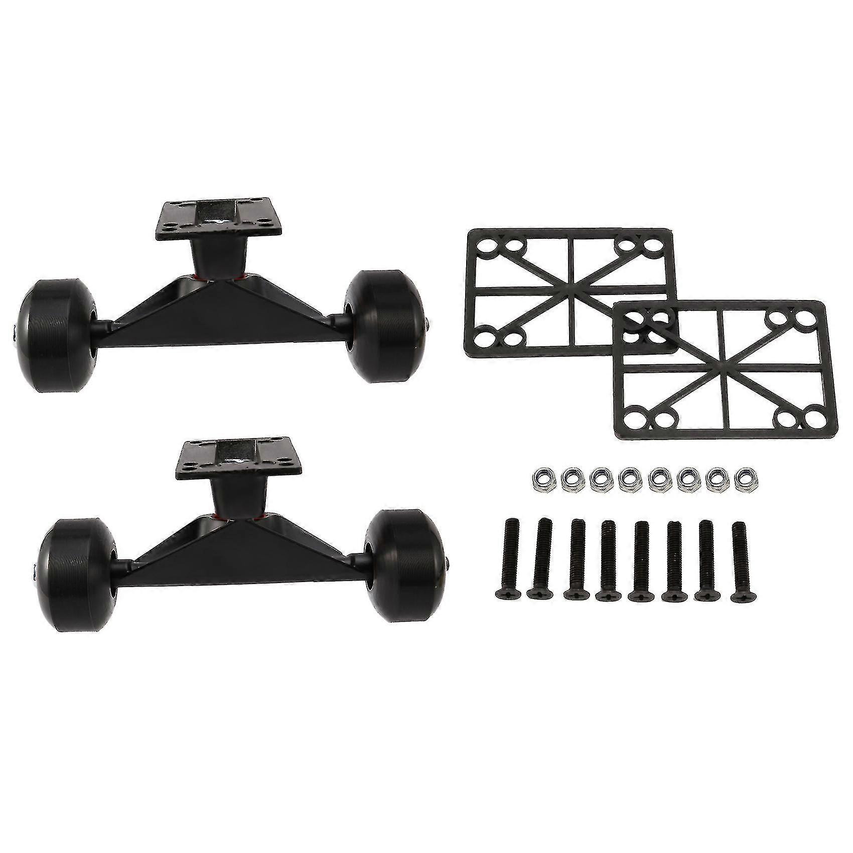 2 Sets S Board Wheels Alloy Sboard Trucks Rubber -wheel Board S Mini C SZRH A-D