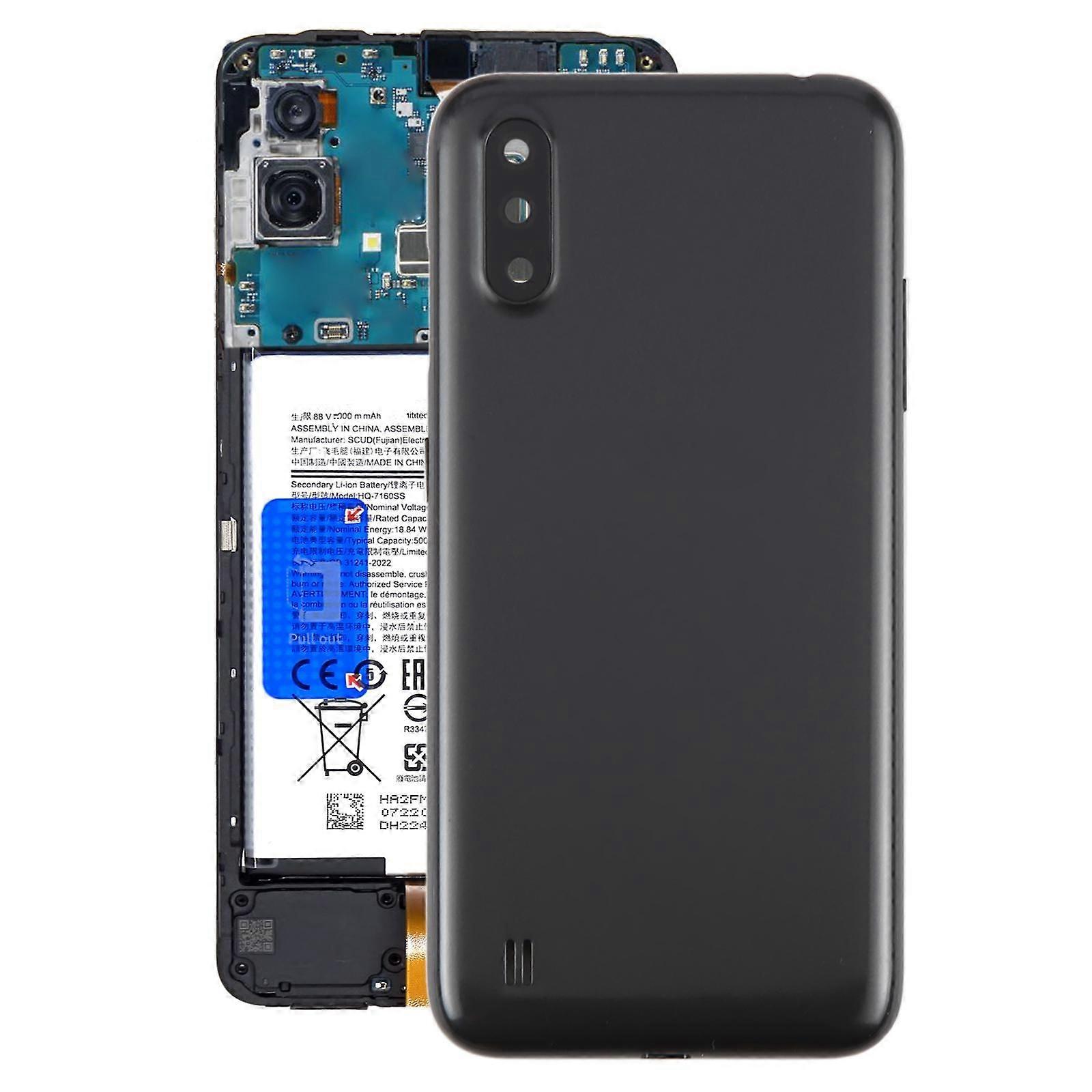 For Samsung Galaxy A01 Back Cover with Camera Lens Cover