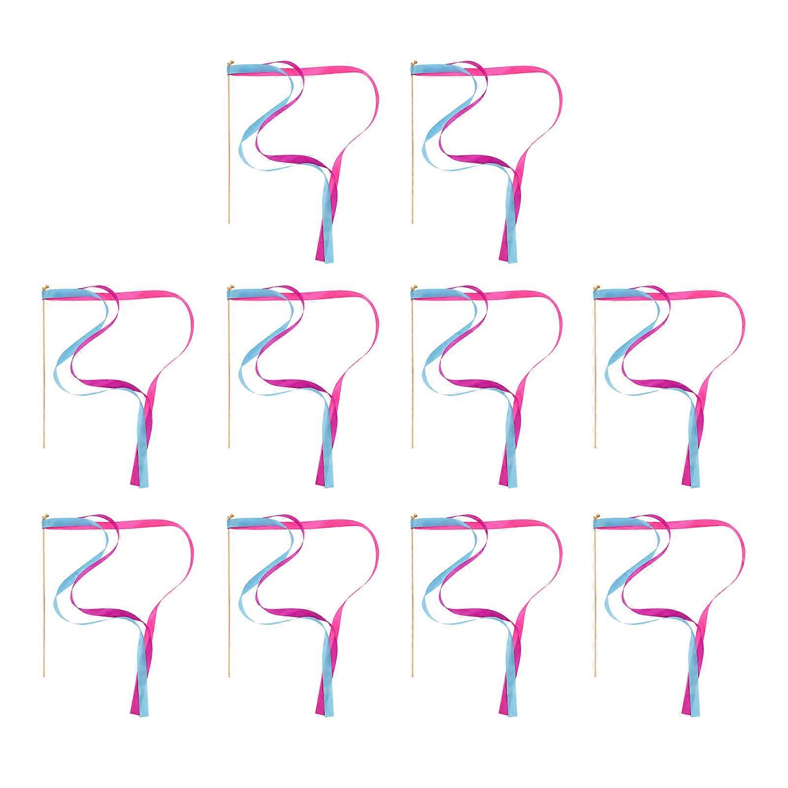 Colorful Silk Fairy Wands for Home Accessories and Ribbon 10pcs Perfect for Birthday Parties