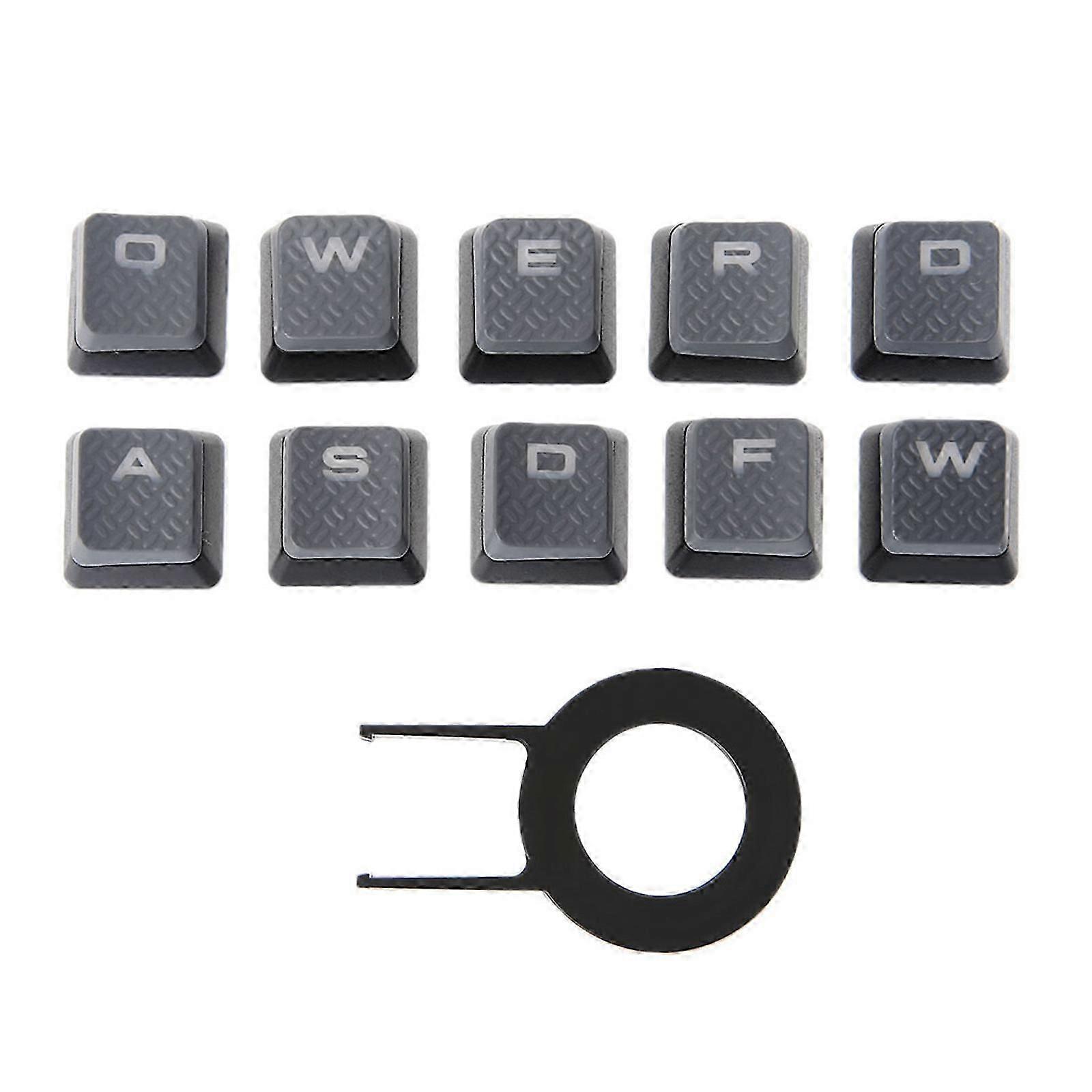10Pcs Backlit Keycaps for Corsair K70 RGBK70 K95 K90 K63 K65 Mechanical Keyboard Keycap Replacement Anti Slip Red