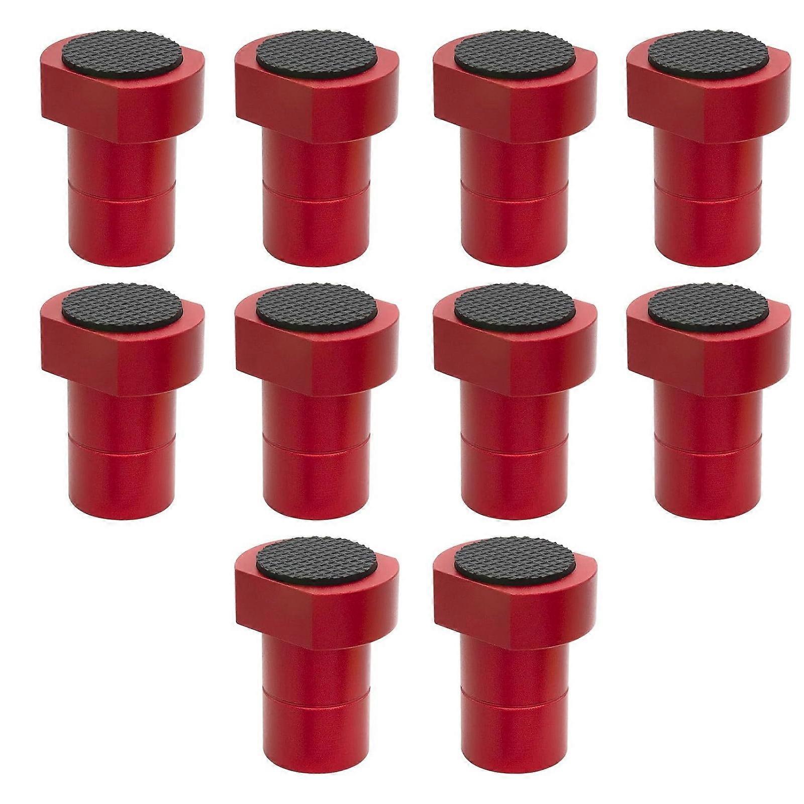 10Pcs Aluminum Workbench Positioning Clamps Fast Tool Woodworking Table Limit Block for Woodworking Projects  Red