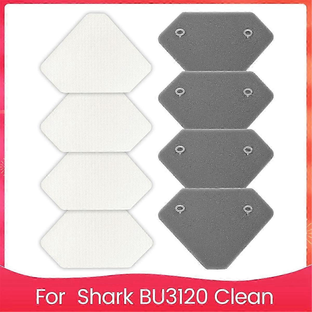 Suitable for Shark BU3120, 4 Pair BU3523 BU3120 Pre-Motor Foam Felt Filter Kits
