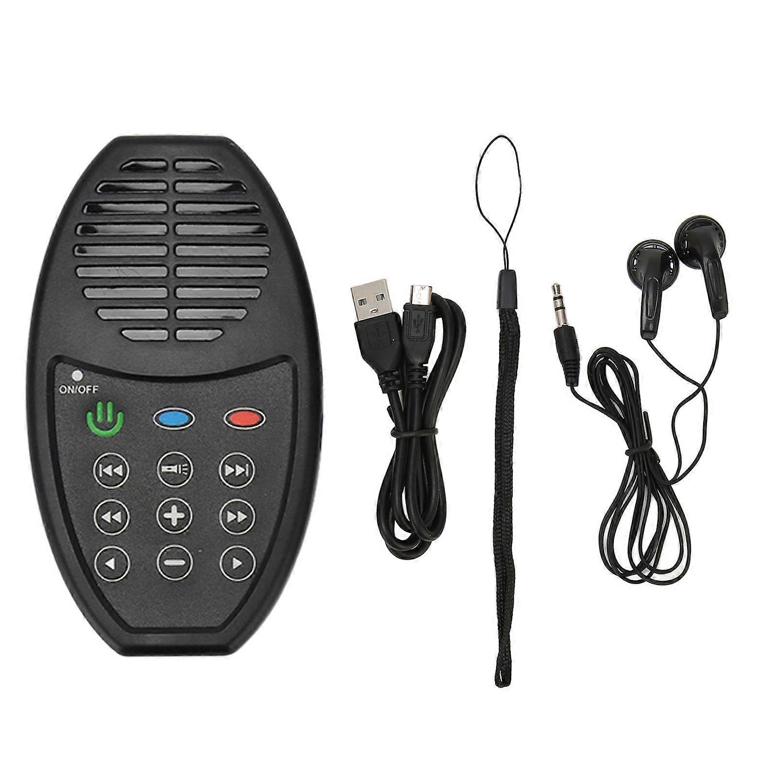 Bible Player Solar Charging 4G Capacity Portable Electronic Bible Reader with LED Light for Bible Listener English KJV with Aramaic Black