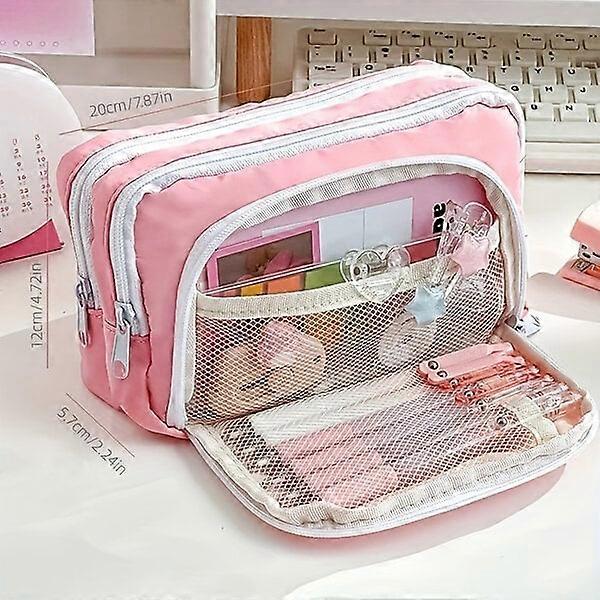 Pencil case, made of durable polyester, suitable for school and office use