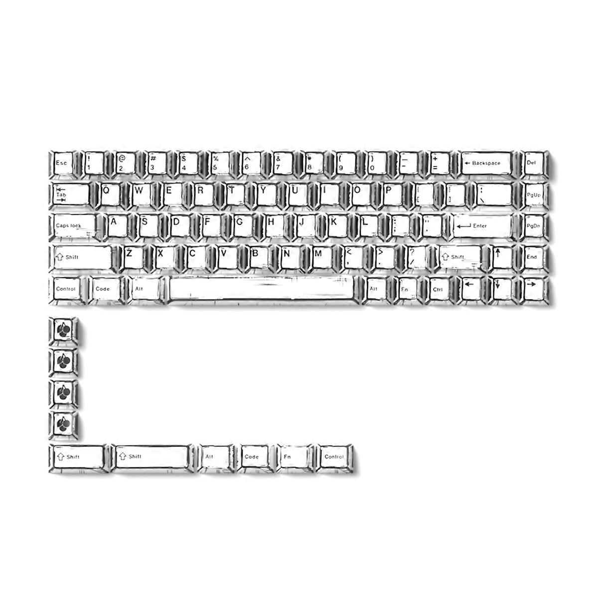 Comic Keycaps EVA01 BOW-Cherry Profile PBT Dye-Sub 78 Keys for Mechanical Gaming Keyboard 61/61/63/64/68 Layouts A