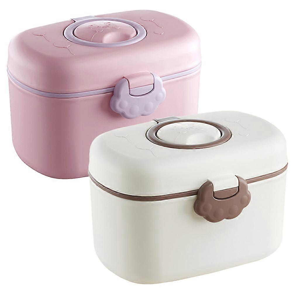 Portable Formula Dispenser with Scoop Design for Travel in Assorted Colors Made of PP Safe and Convenient 2 pcs