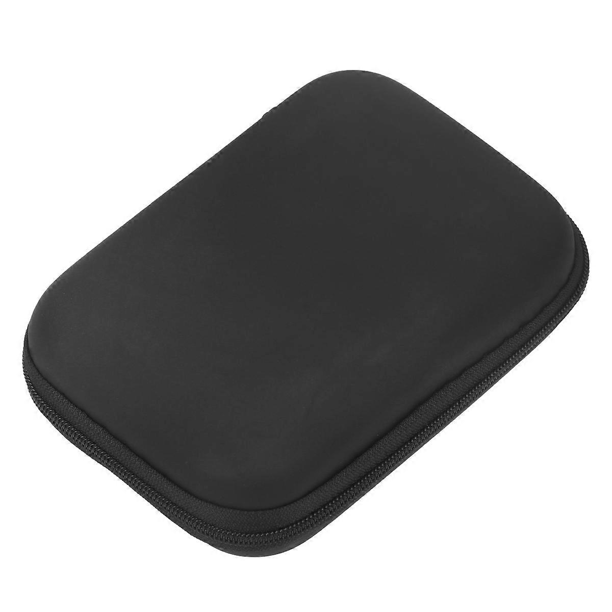 2Pcs EVA Headset Headphone Storage Case For Mini Camera Hard Disk Data Cable In Black Color With Durable Functionality