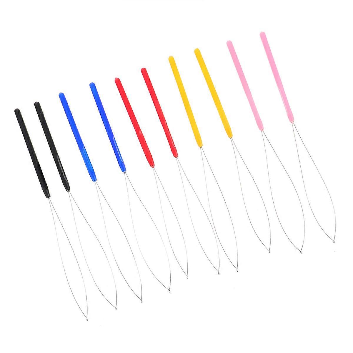 Dreadlocks Knitting Needles for Hair Extension at Home or Salon Assorted Color Lightweight and Durable Plastic 10 Pieces