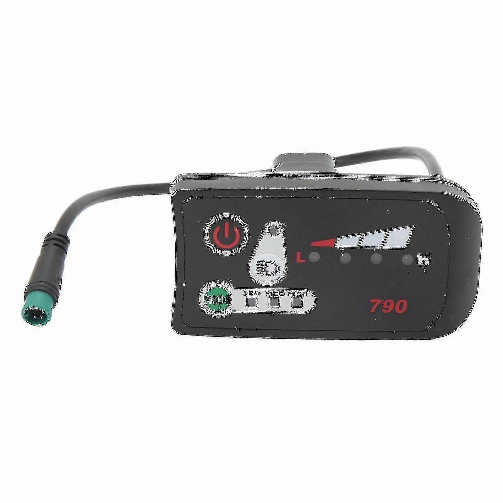 Waterproof LED Power Display for 22.2mm Handlebars with 5P Male Plug, Electric Bike Modification Meter Panel