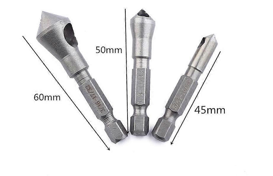 3pcs HSS Titanium Coated and Deburring Bit Useful and Practical Drill Bit