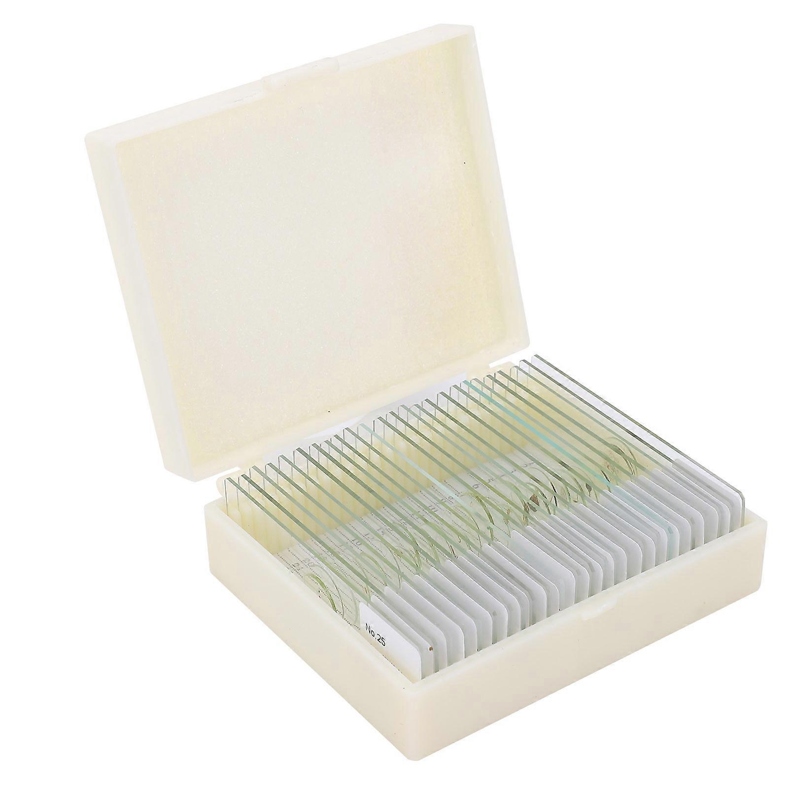 25Pcs PJH‑25 Glass Microscope Slides Set for Insect Study