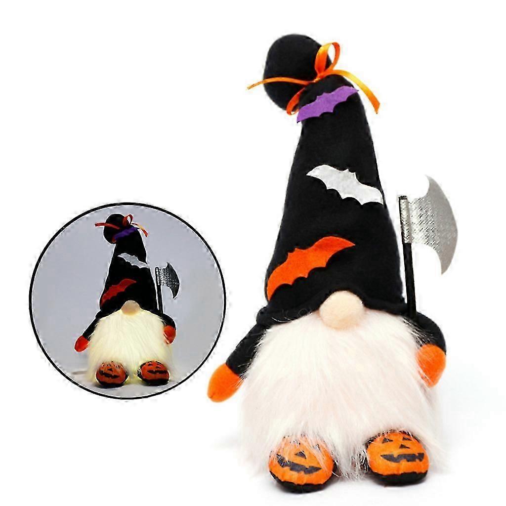 12" Lighted Halloween Gnome Plush for Doll Handmade Scandinavian Tomte Swedish Gnomes Holiday Party Home Table Decorations
