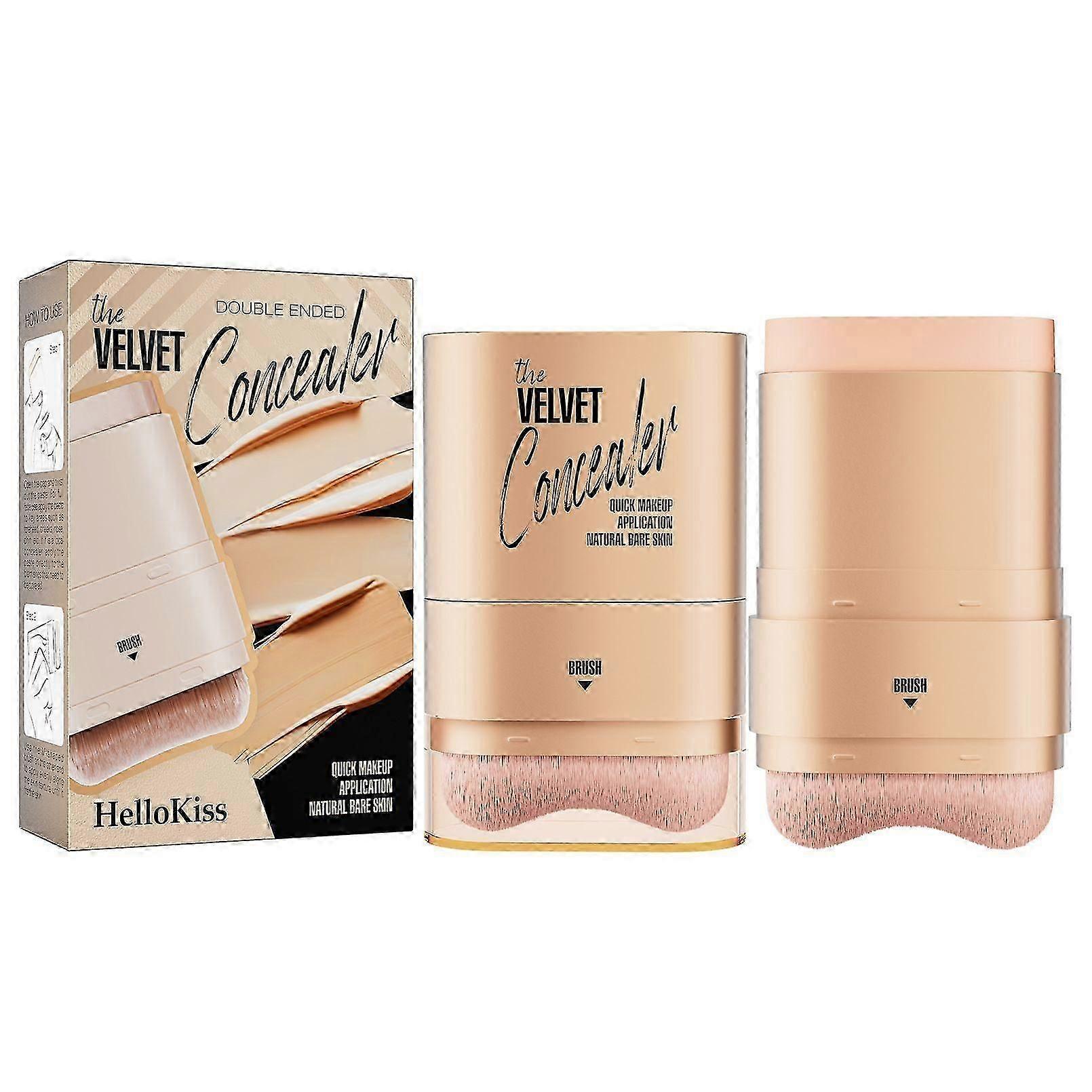 Flawless Eraser Foundation Stick, Hydrating Lightweight Foundation Stick with Brush,Multi-Use Foundation Stick Makeup, Waterproof Thin and Cover Blemi