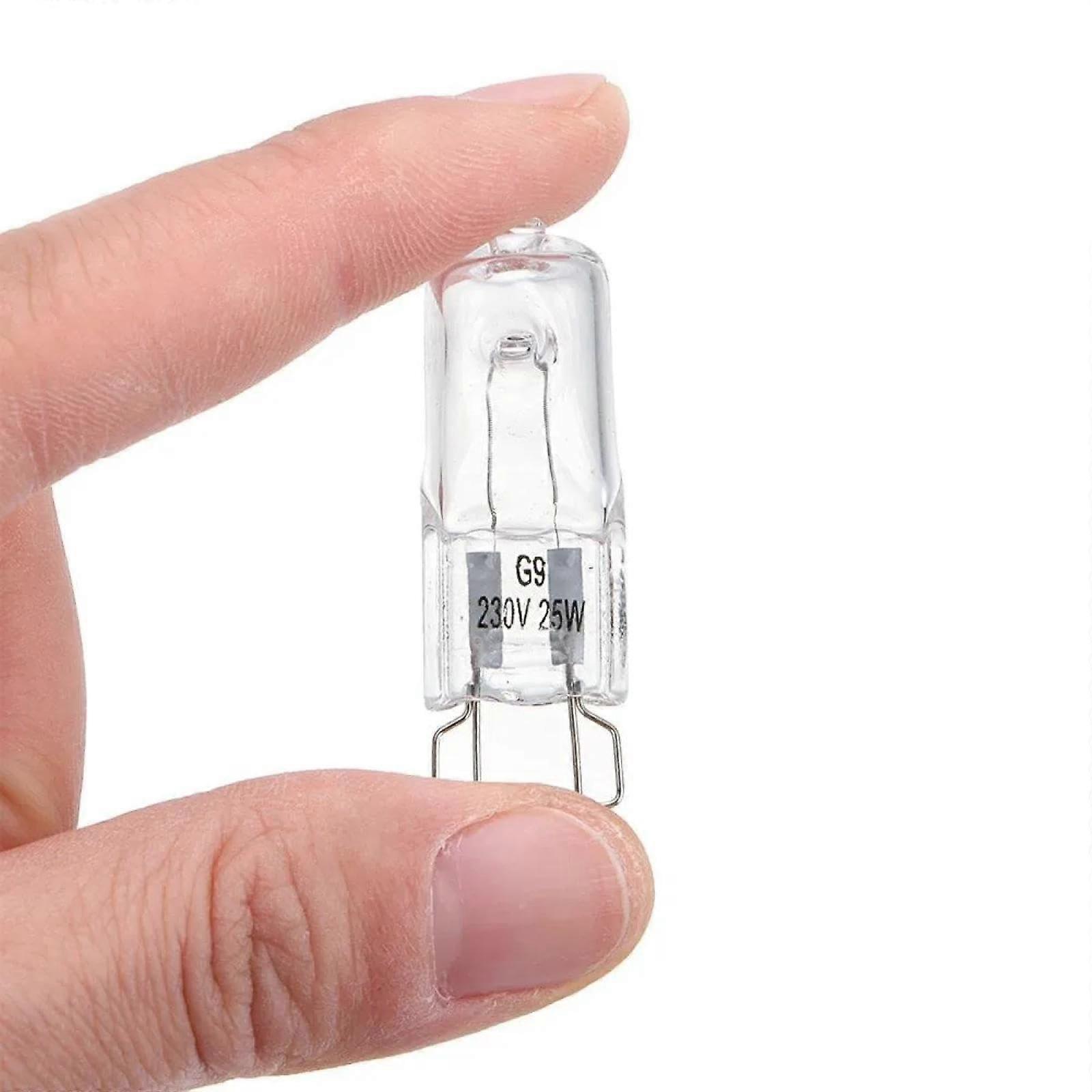 G9 Halogen Bulbs 5Pack, 220V, 25W/40W/60W Dimmable, Warm White, Temp Glass Capsule, Oven Compatible