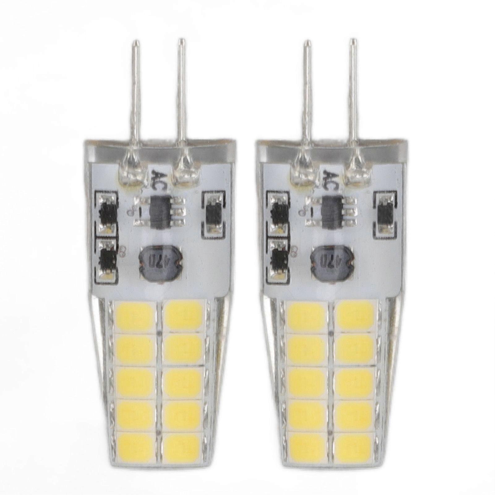 2 Pcs G4 LED Bulb 12V 2W White Light Energy Saving LED Bulb for Office Hall Bar Home