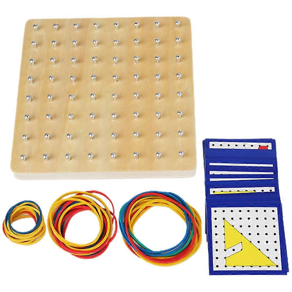 Educational Wood Geoboard Learning Tool for Kids 5Sets