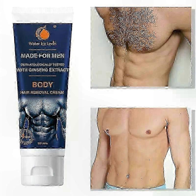 Ginseng-Infused Hair Removal Cream for Men, Painless Formula for Smooth Skin, Ideal for Active Lifestyles and Unwanted Hair Control