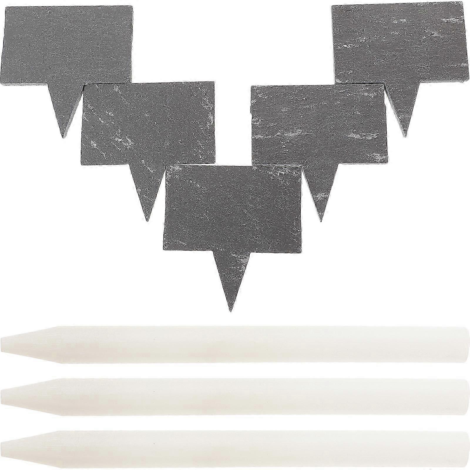 Chalkboard Design Cheese Labels Erasable Writing Square 5Pcs Suitable For Guests At Weddings