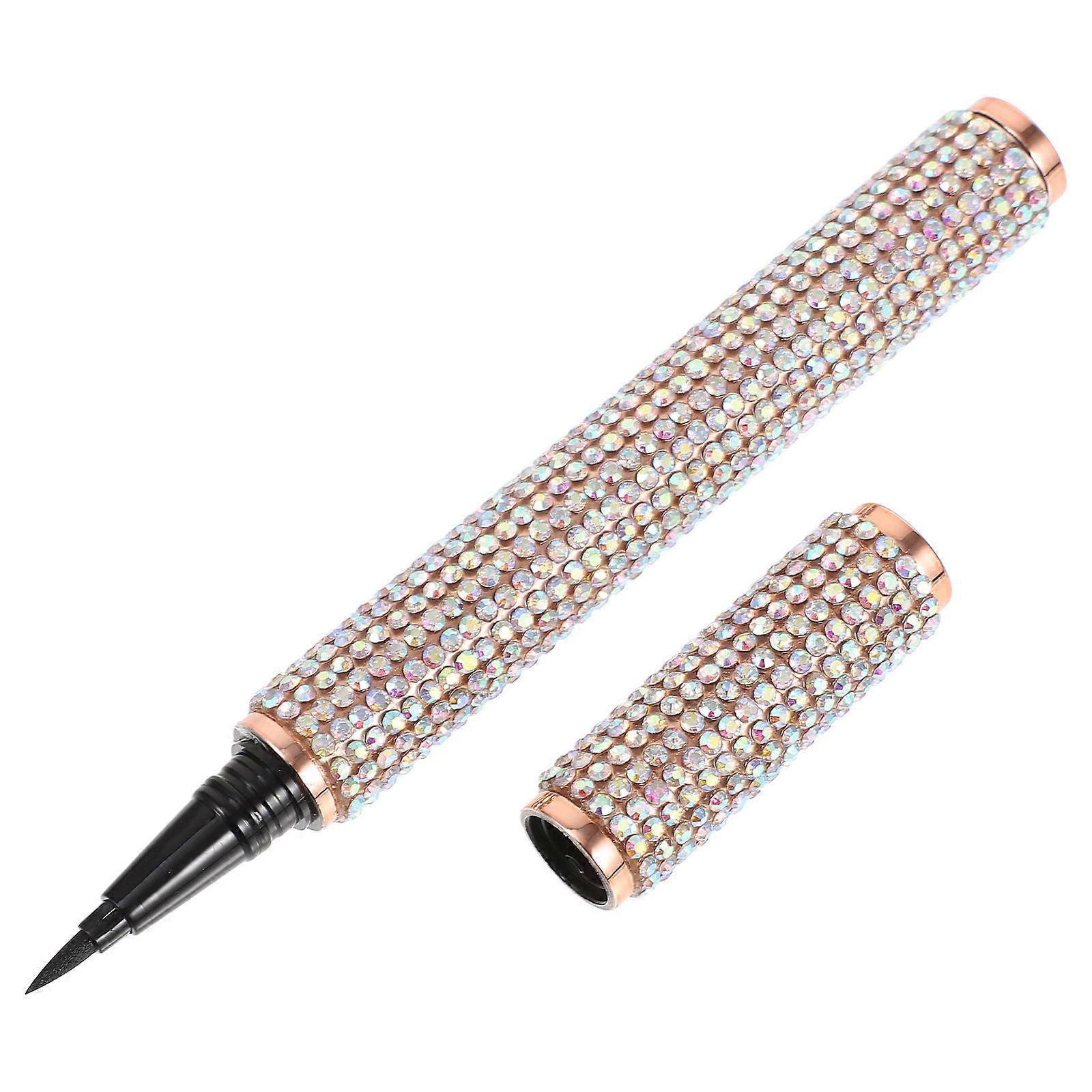 Quick Drying Makeup Eyeliner Pen for Makeup Use Plastic Golden Material 1Set