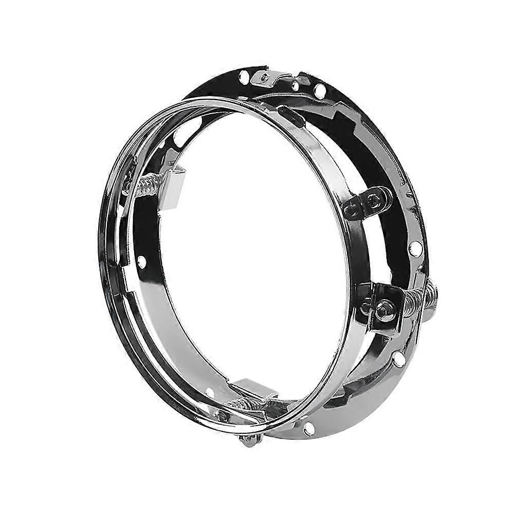 Motorcycle Indicator Mount Brackets 7 Inch Round LED Headlight Mounting Bracket Ring For Wrangler JK Car Silver 1 Pc