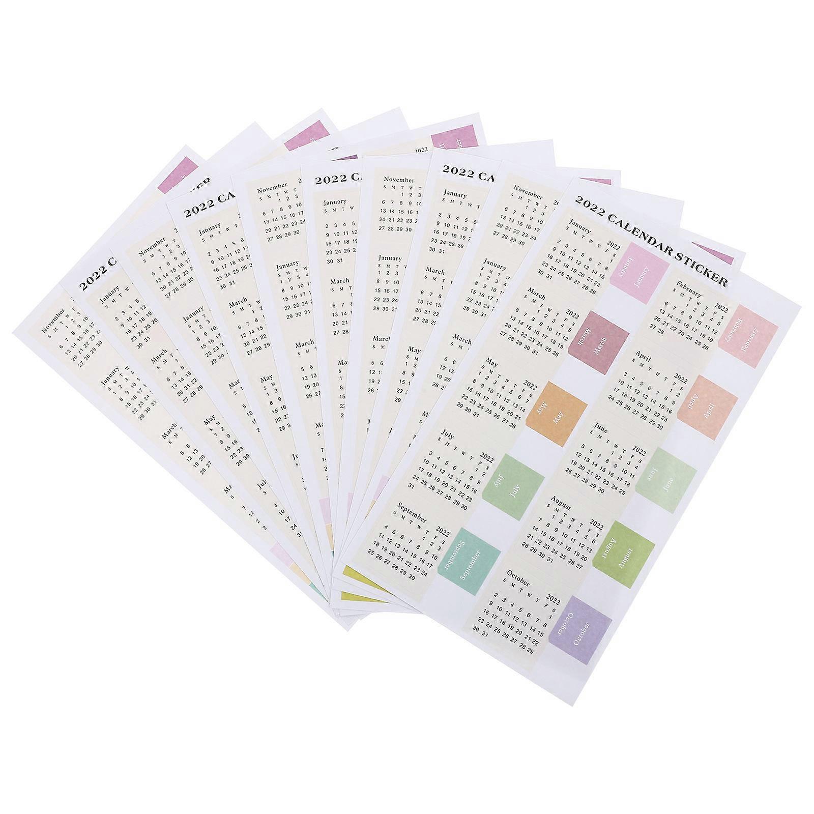 Schedule Sticker Calendar Label for Decoration 10Pcs Paper Index Tabs