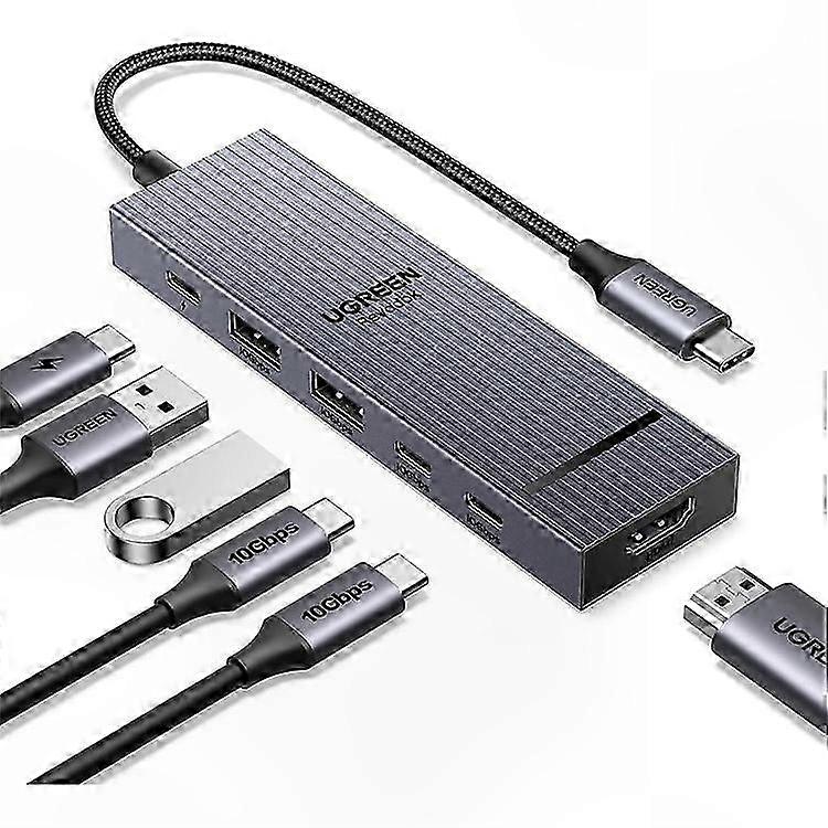 UGREEN 45363 6-in-1 USB-C Hub 10Gbps 4K 60Hz 100W PD Adapter