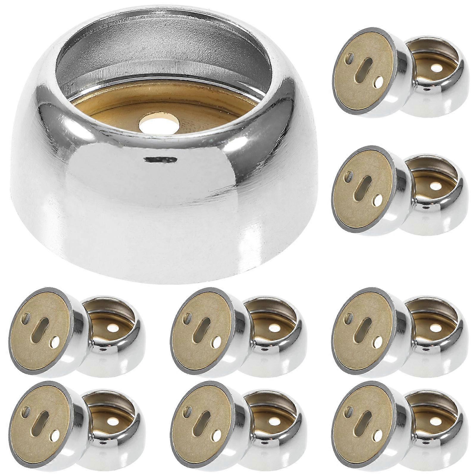 Silver Shower Curtain Rod Holders for Wall Mounted Support 40Pcs