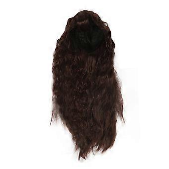 Perruque synthétique ondulée longue brune pour femme, résistante à la chaleur, douce et moelleuse, idéale pour le cosplay au quotidien