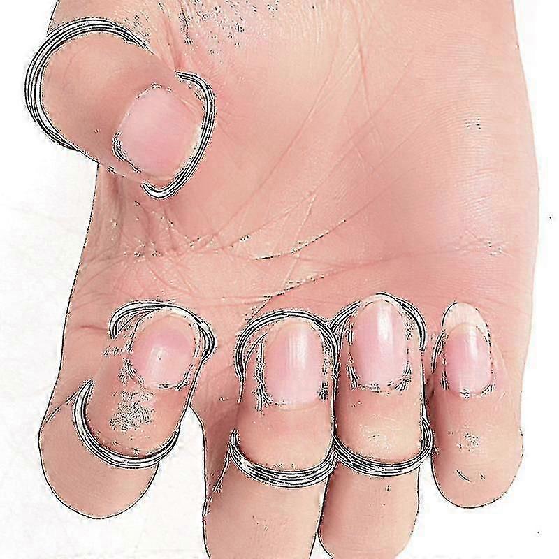 8pcs Guitar Finger Pick Set - Stainless Steel-