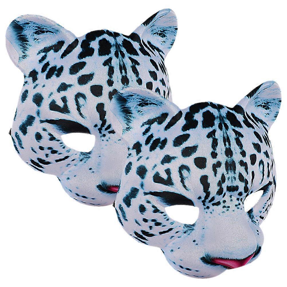 Cosplay Mask Snow Leopard Mask for Halloween 8Pcs Festival Costume