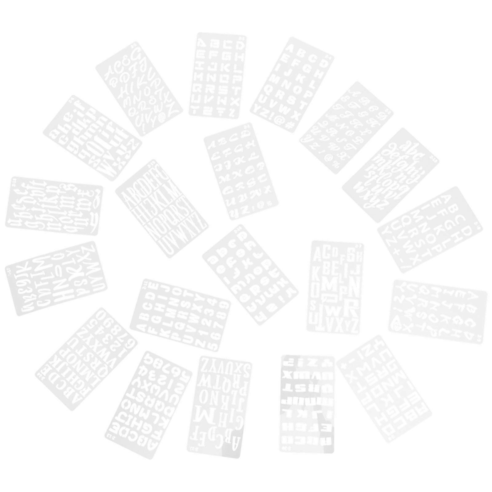 White Alphabet Stencils Letter Templates for Crafts 40 Sheets