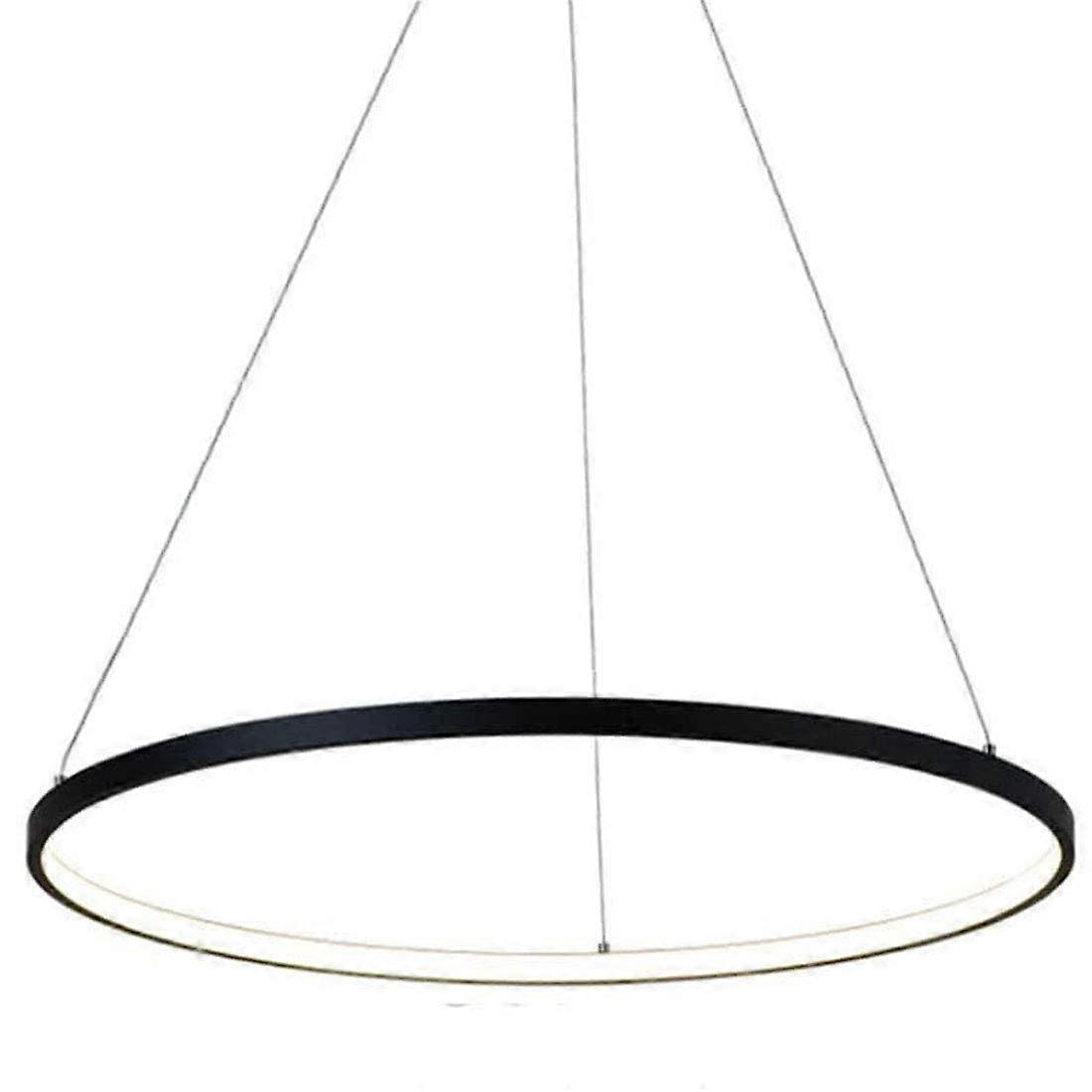 Pendant Light 63W LED, Dimmable, Round Ring Design, Adjustable Height, Modern Hanging Light for Dining Table Dining Room