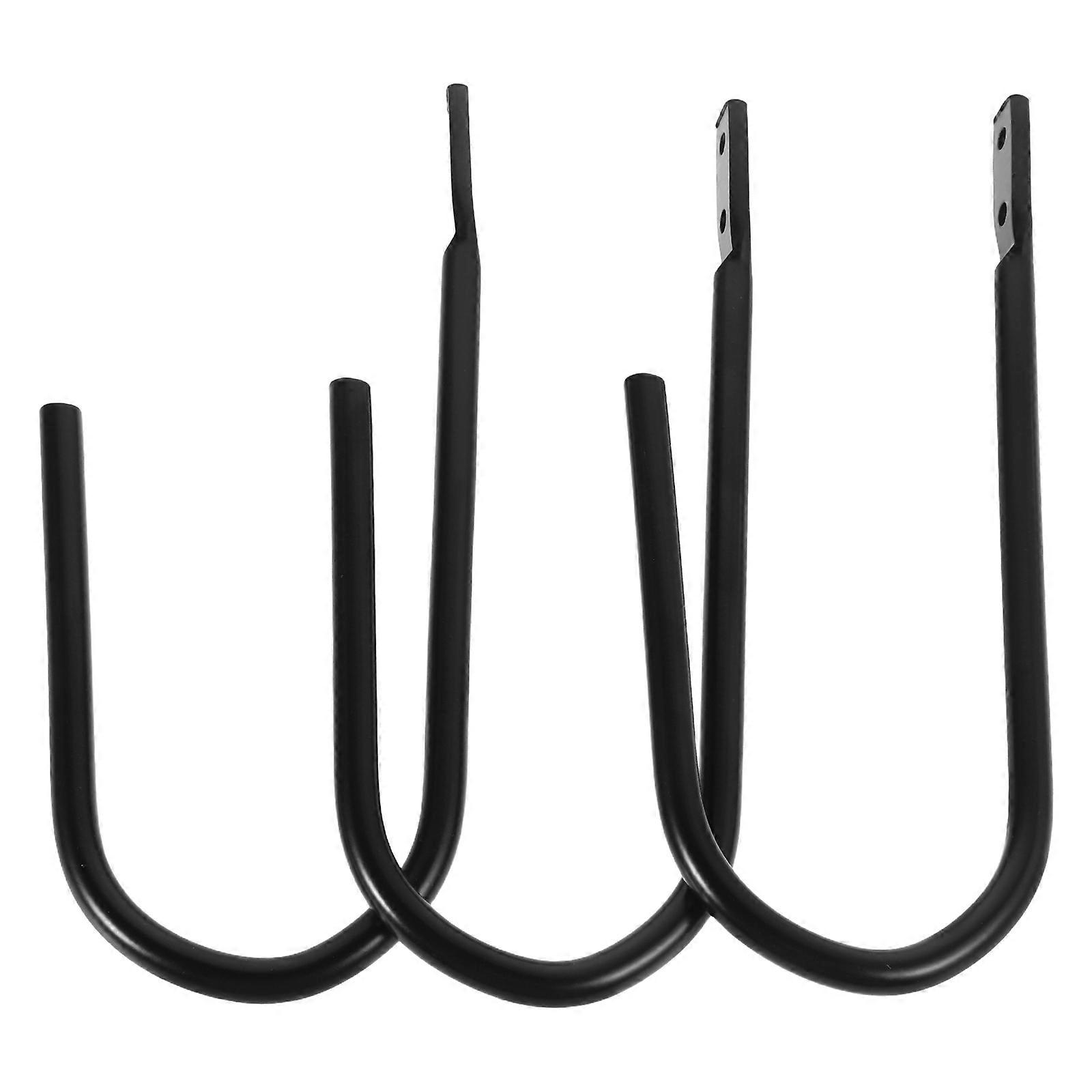 Iron Black U-Shaped Curtain Wall Hooks for Curtain Accessories 4Sets