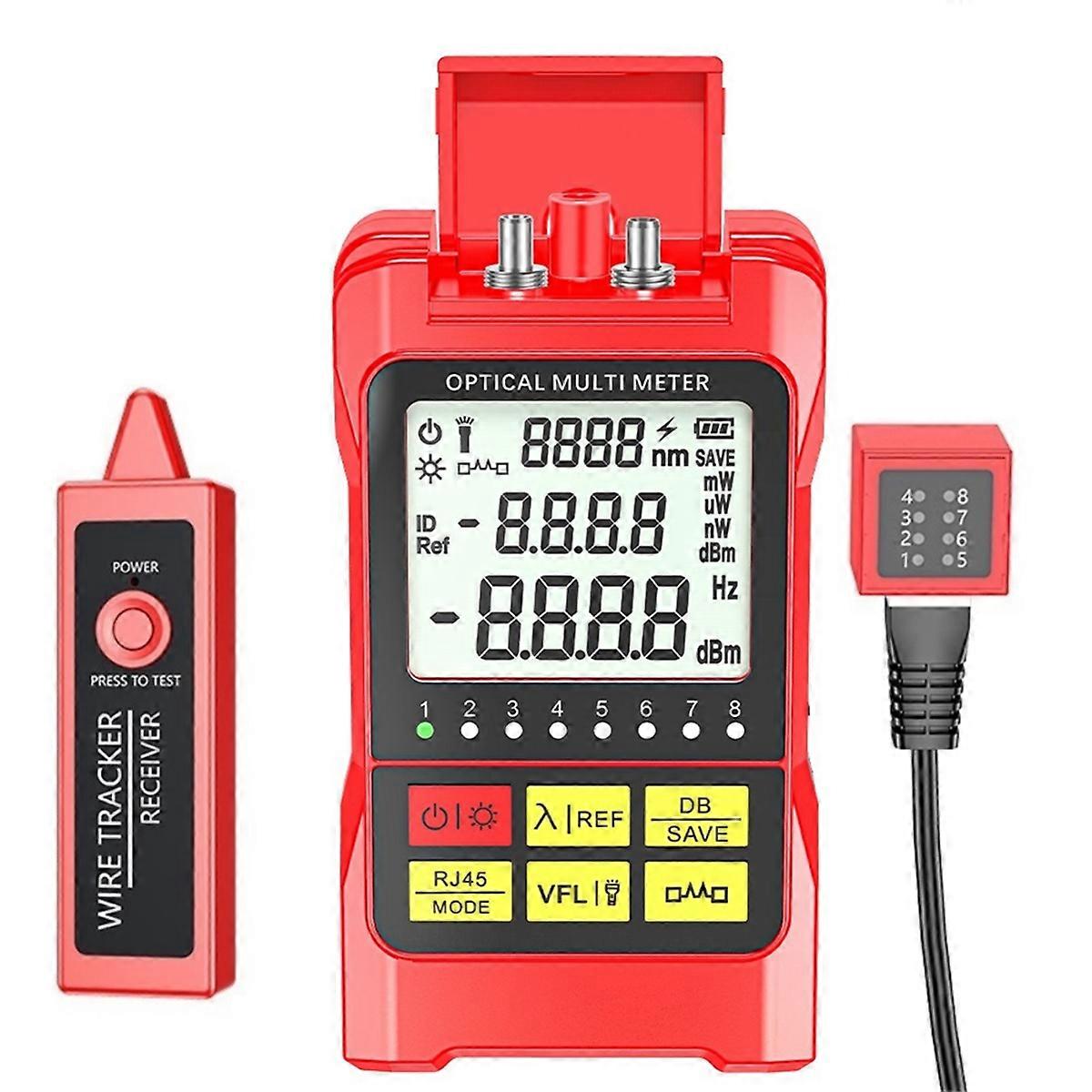 Fiber Optic Optical Power Meter 15mW RJ45 Tester+Wire Tracker -70-+10dbm Optical Multimeter Network