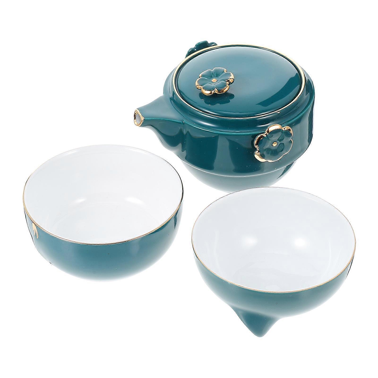 Outdoor Tea Set Ceramic Multi-Function Teapot for 1Set Household Use