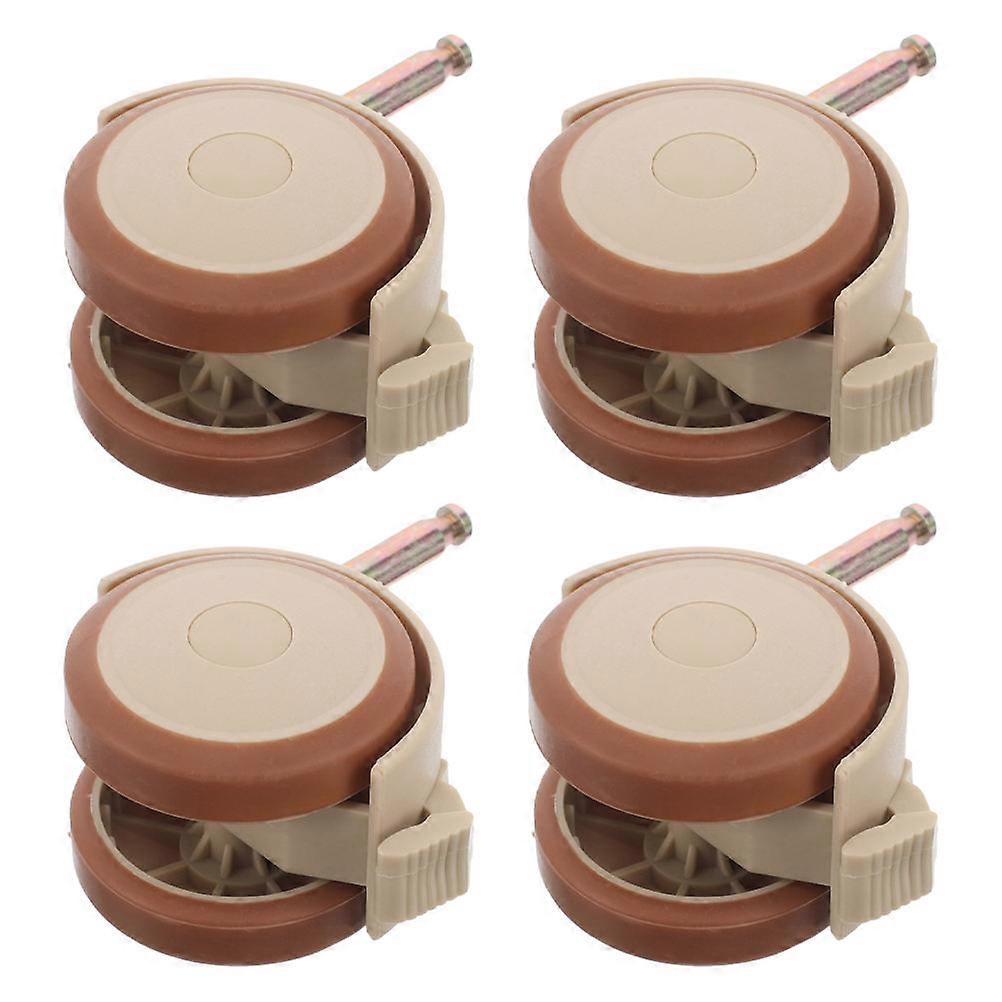 Replacement Wheels For Rolling Cart 16 Pcs Universal Rubber Caster Wheel For Furniture Indoor Use With Brake