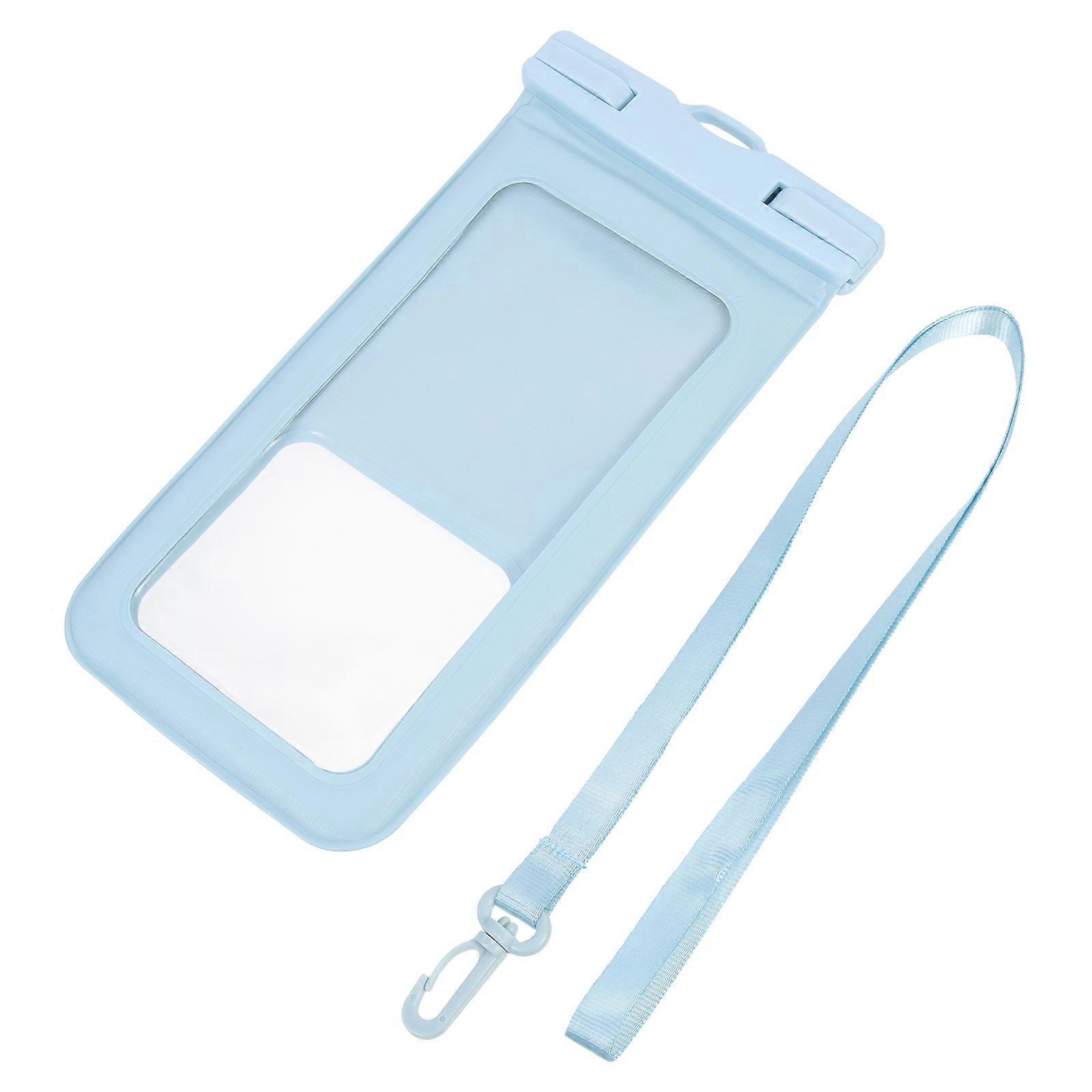 Touch Sensitive Waterproof Cellphone Pouch With Lanyard For Water Activities Up To 7.2 Inch Phone 5Pcs