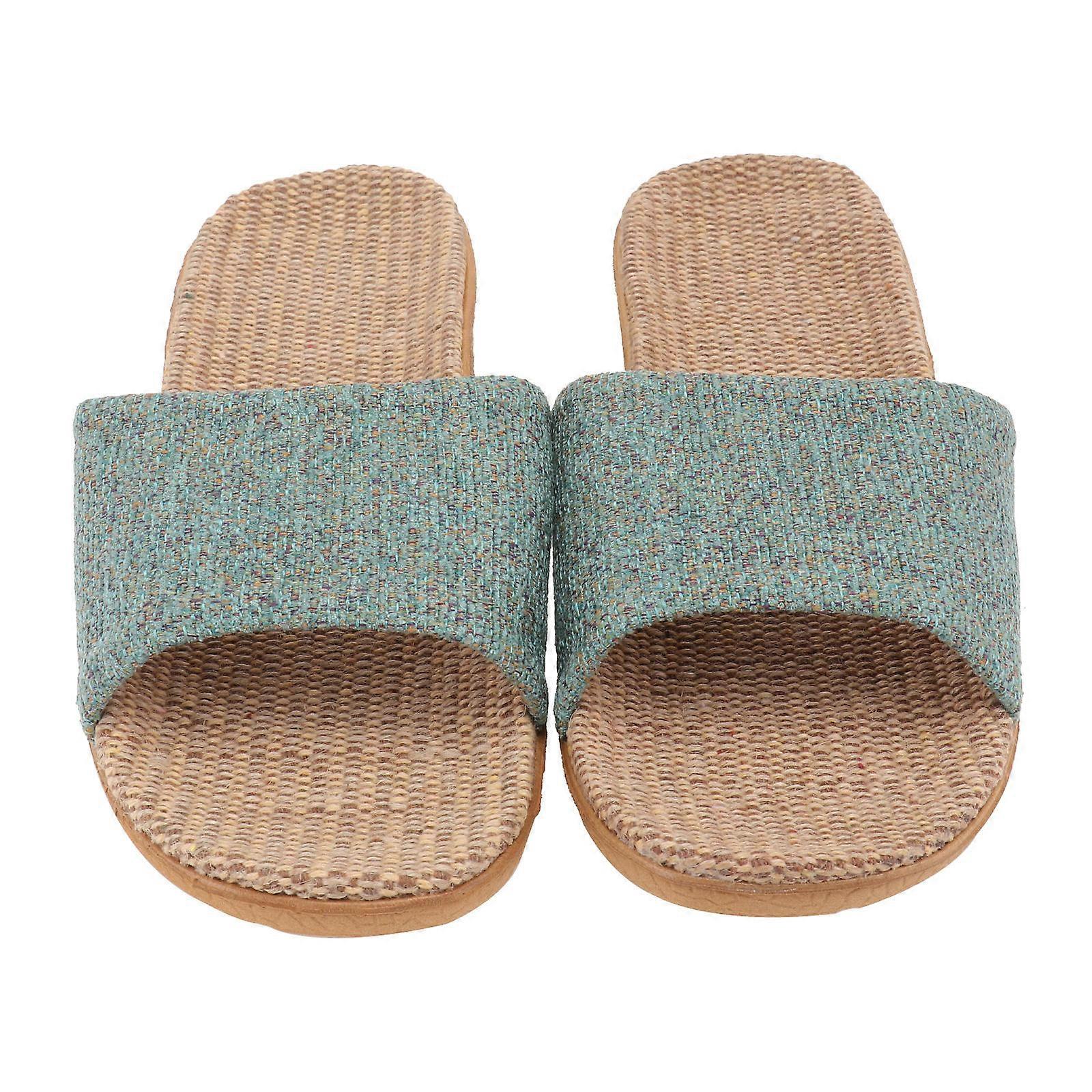 Sweat-Absorbing Slippers Cotton Linen Spring Summer Slippers for Indoor Use 1Pair