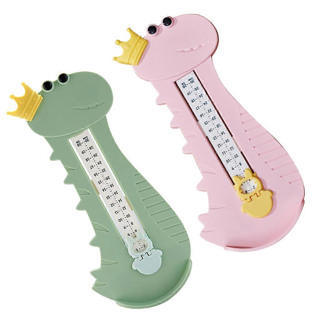 Kids Shoe Sizer Tool Prevent Wrong Shoe Size Purchase Daily Life 29.5x13cm Pink 2Set
