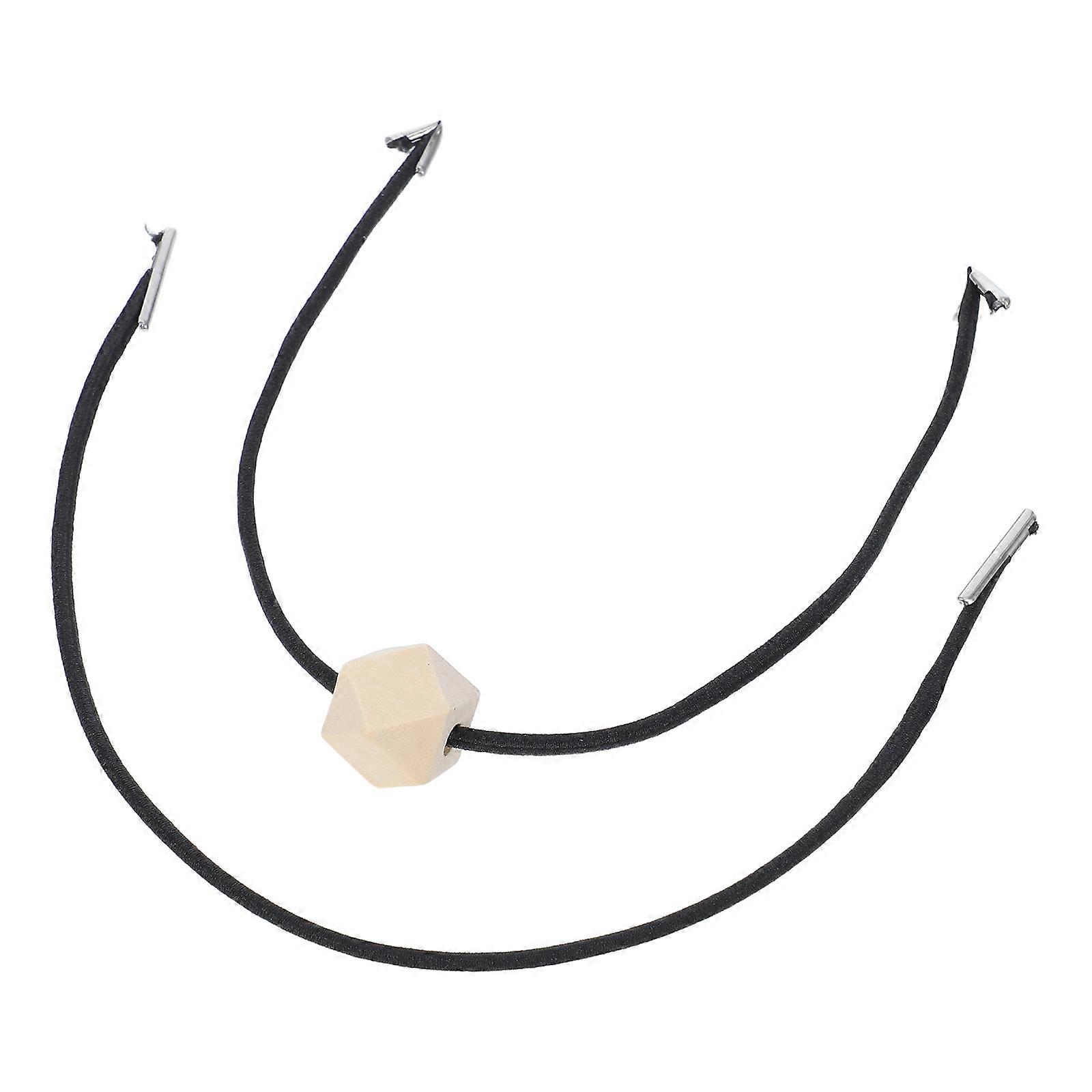 Elastic Barbed Strap for Pegboard Use 20Pcs Metal End Rope Black