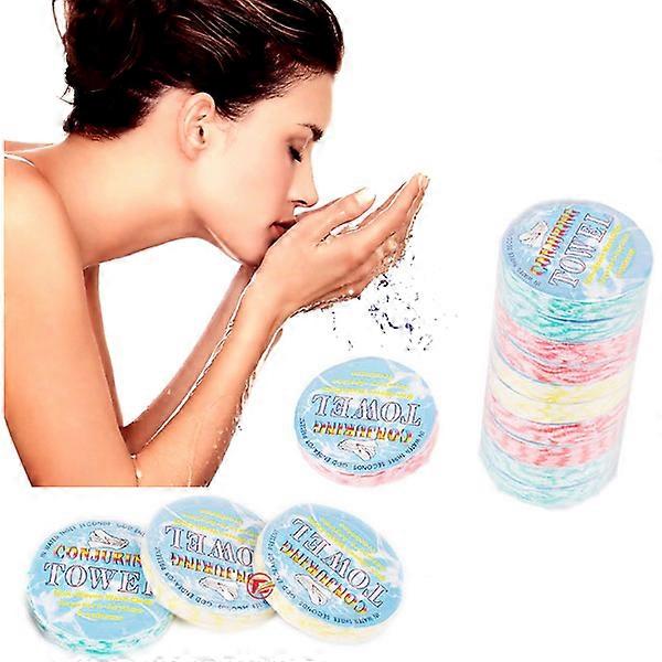 Mini Non-Woven Wash Cloth Compact Conjuring Towel for Hiking 3Pcs Set