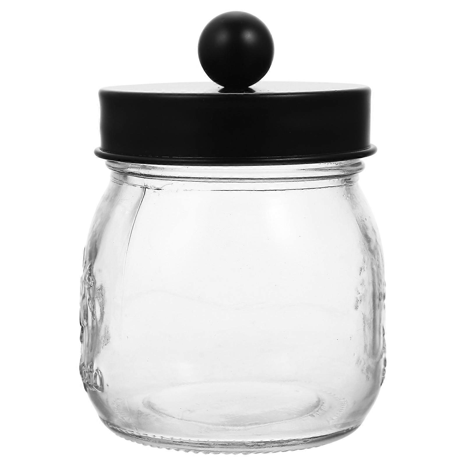 Cotton Swabs Jar Glass Can for Home Storage 4Pcs Set