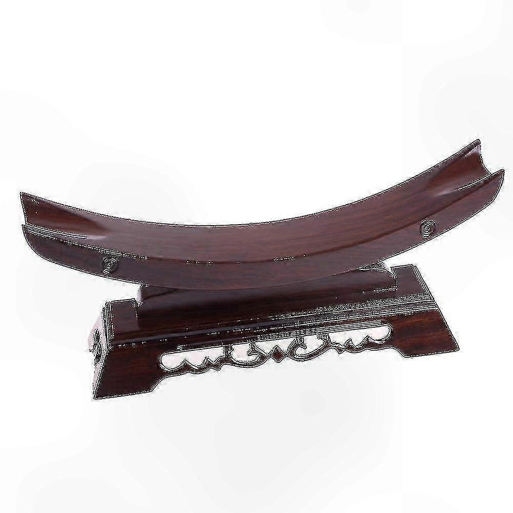 Wooden Crescent Display Stand for Samurai Swords - Sturdy Katana Holder for Sword Storage and Presentation