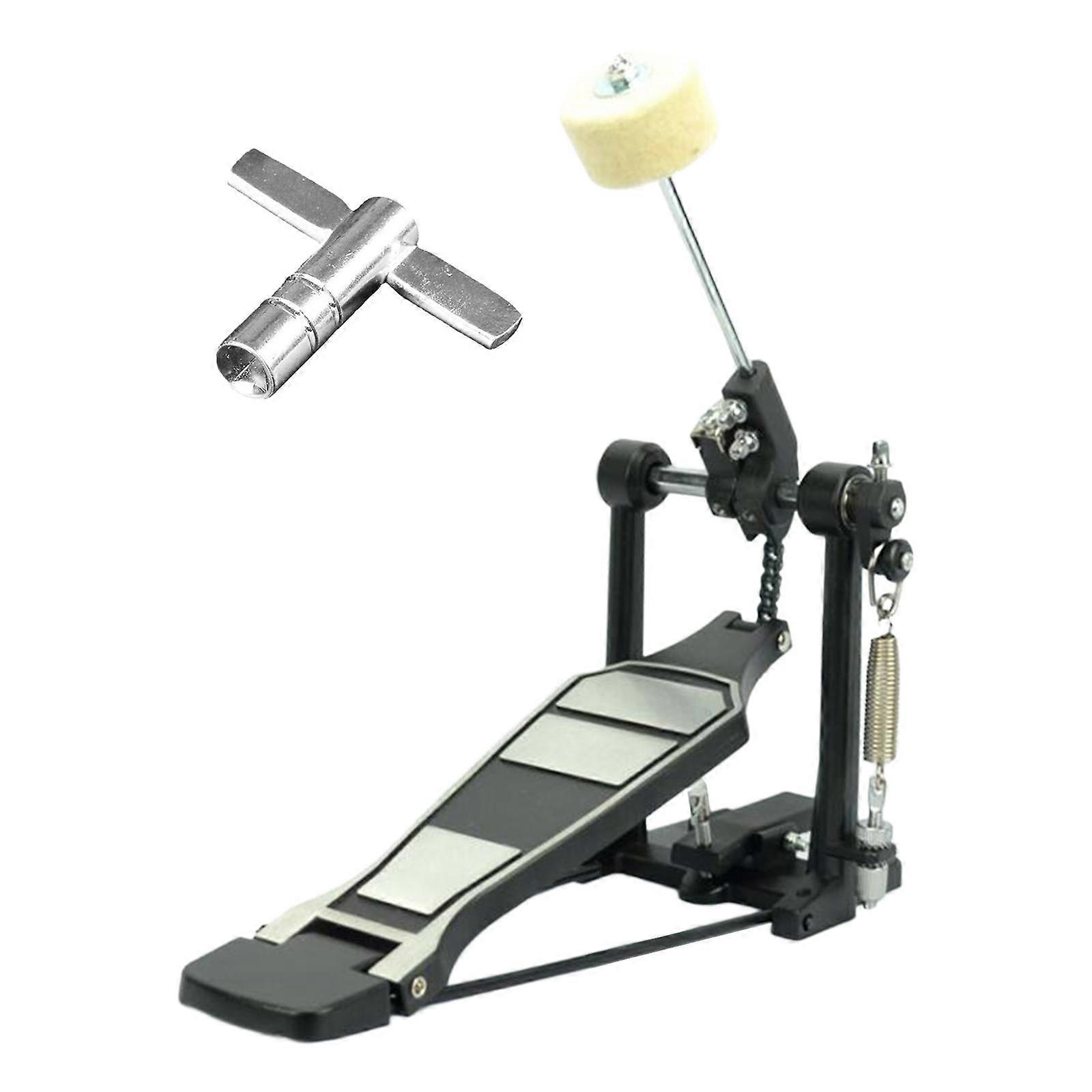 ngle Bass Drum Pedal with Drum Key Drum Accessory for Beginners for Jazz Drums