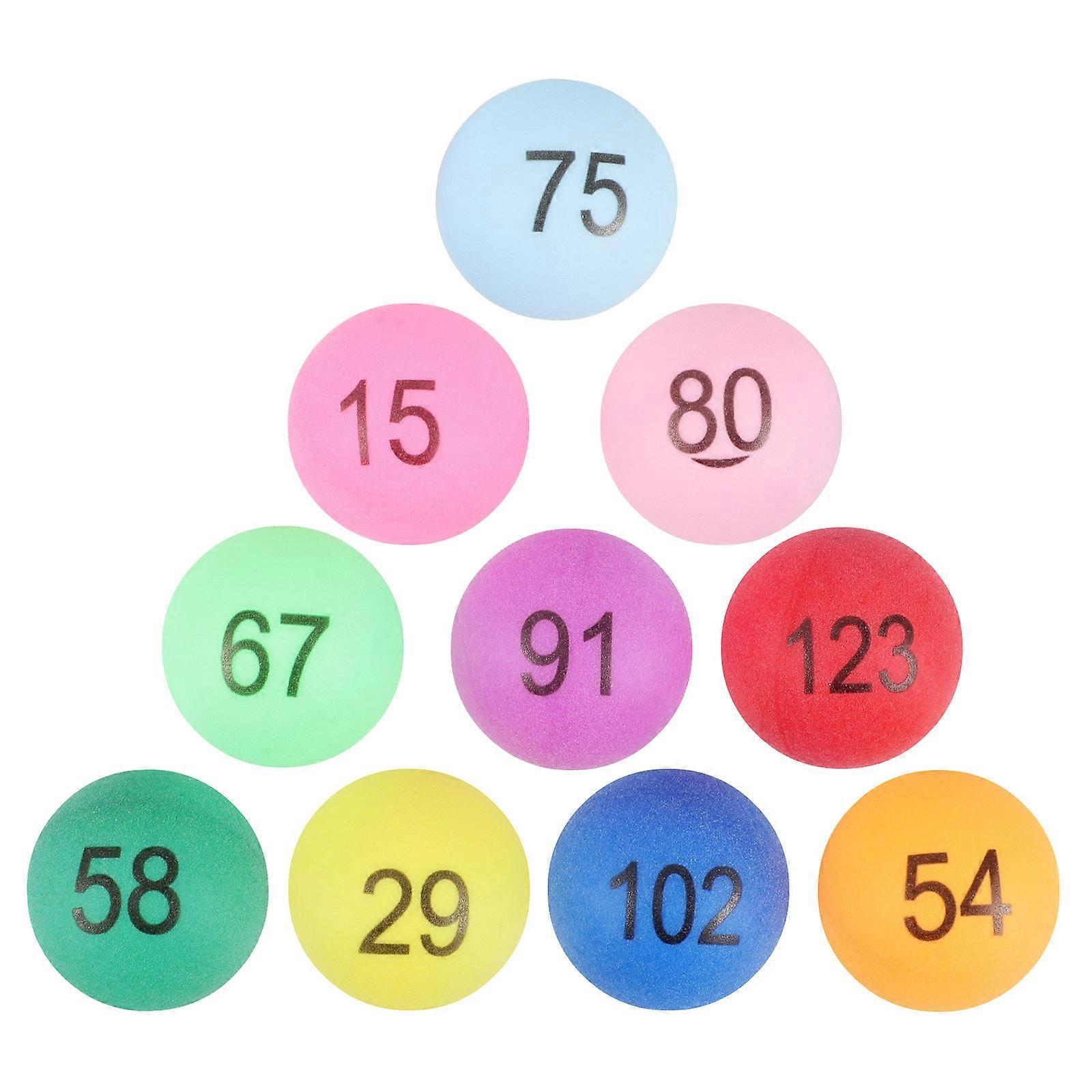 Numbered Table Tennis Balls Ball Game Party Decoration Assorted Color 4Cm X 4Cm X 4Cm 150Set